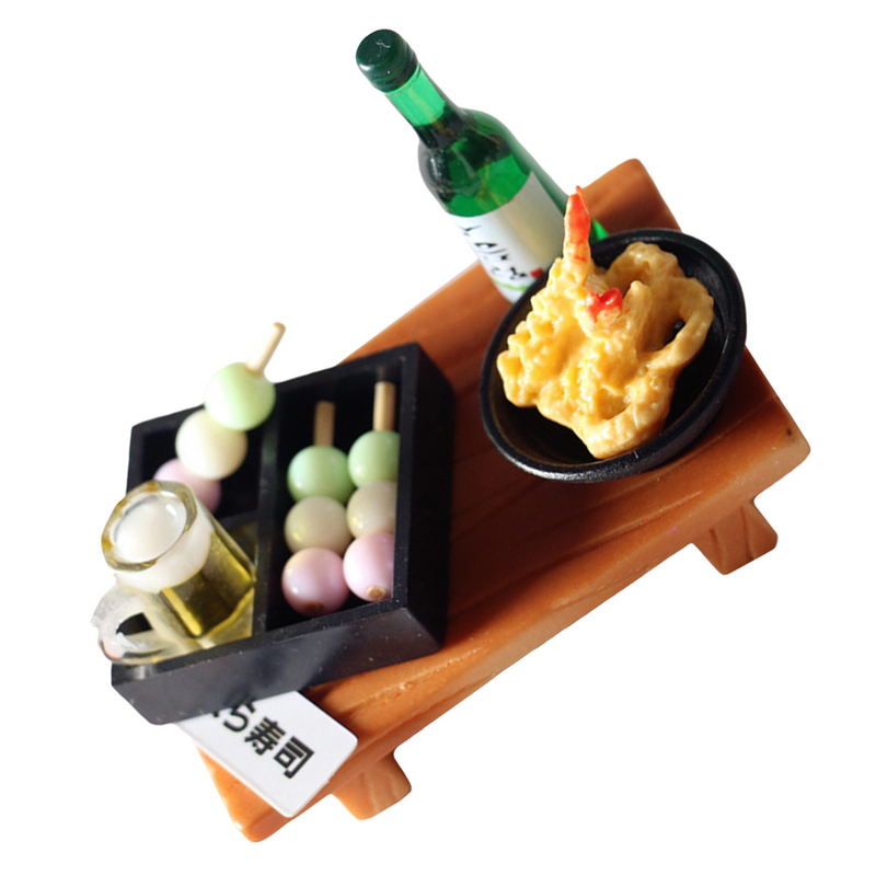Миниатюрный дом Tempura Bento, миниатюрная кухонная мебель, принадлежности, Пищевая Модель в японском стиле, микро-сцена из смолы, 3 шт.