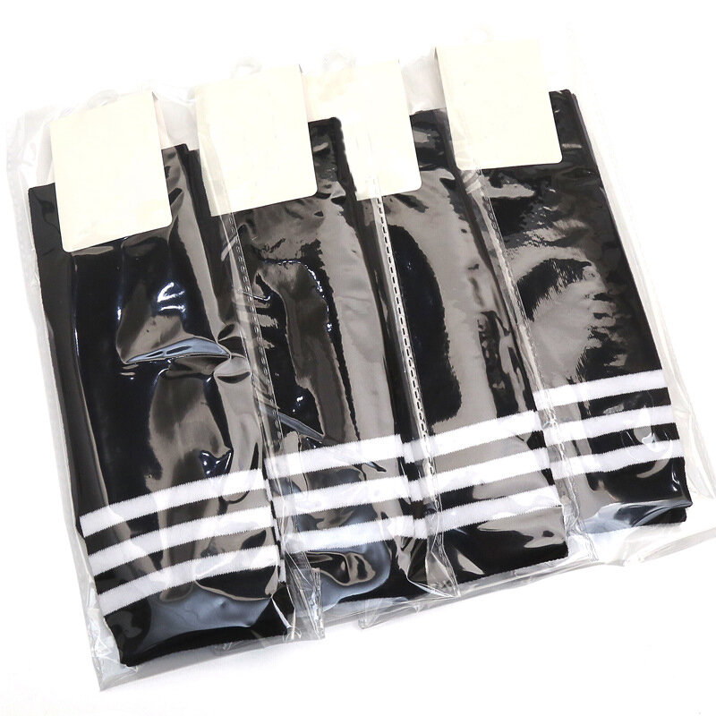 Knie Xarc Socken für Mädchen Damen schwarz weiß gestreift Student Frühling Mode weibliche Geschenk Großhandel