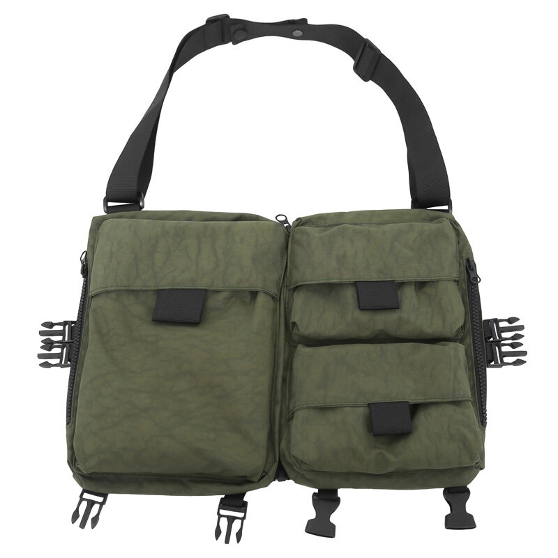 유니섹스 전술 가슴 가방, 캐쥬얼 총알 베신저 가방, 힙합 조끼 가방, 기능 전술 허리 팩, 스트리트웨어