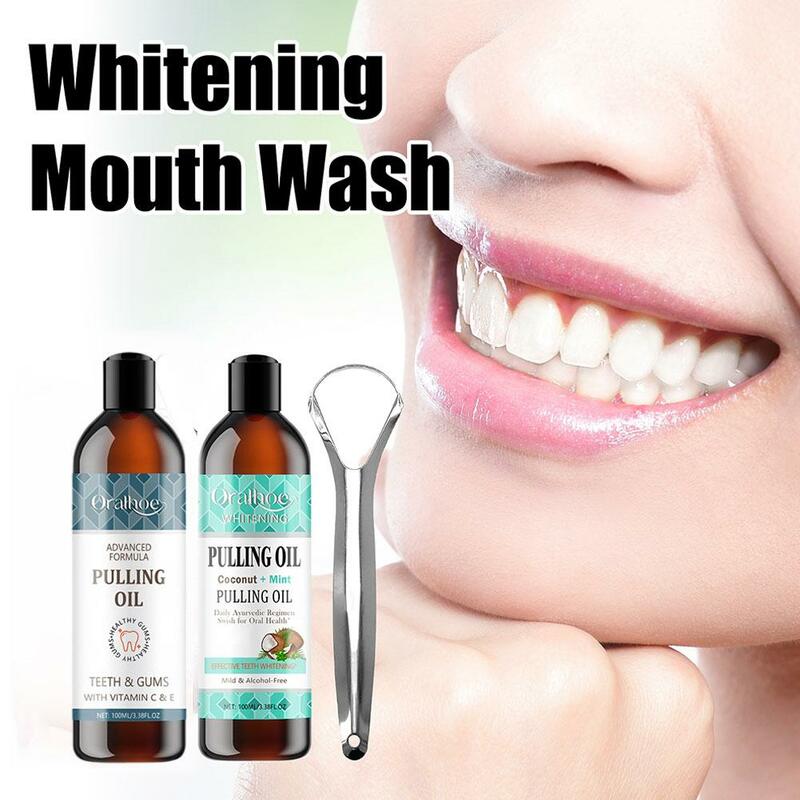 Coconut Mint Mouthwash Concentrated Mouthwash With Scraper Tongue Mint Freshening Antiseptic Mouthwash X8t7