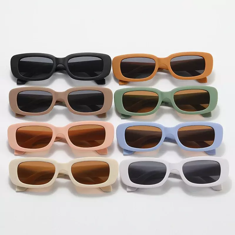 Gafas de sol UV400 rectangulares esmeriladas Vintage para niños y niñas, gafas de sol dulces para exteriores, protección clásica para niños