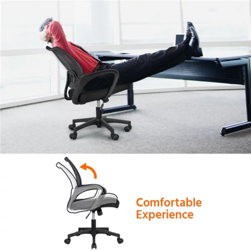 Regulowana środkowa tylna siatka obrotowe krzesło biurowe z podłokietnikami, czarny fotel gamingowy krzesło biurowe krzesło biurowe meble biurowe