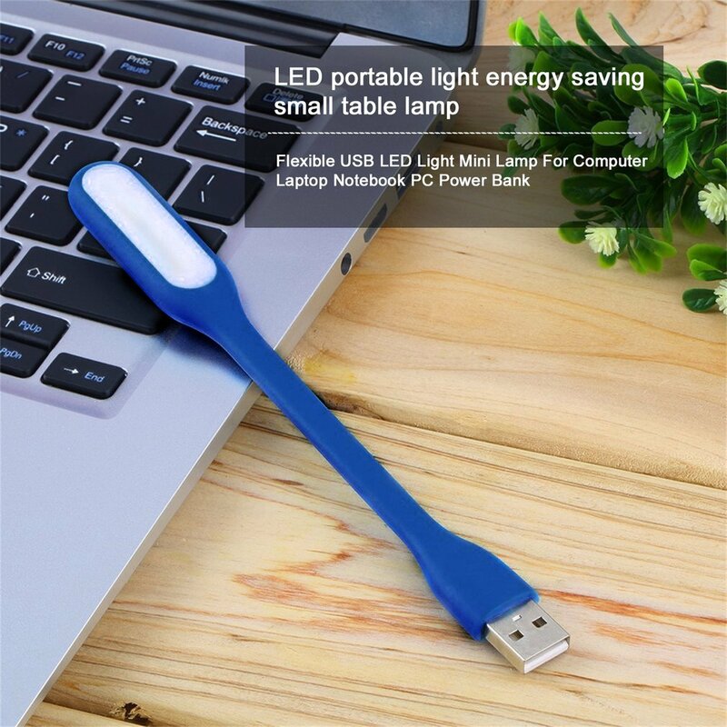 Mini lámpara de luz LED USB portátil Flexible para computadora, portátil, Notebook, PC, Banco de energía, Mini USB, protege los ojos, luces de computadora