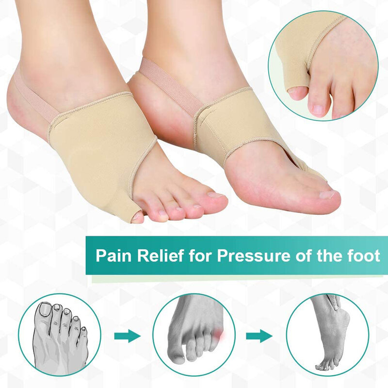 1Pair Tailor Bunion Corrector Pads Splint for Bunion Pinky Toe Relief Toe Straightener, Little Toe Separator  With Anti-Slip