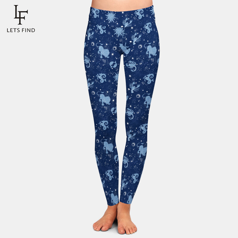 LETSFIND – pantalon élastique de haute qualité pour femme, legging de Fitness, imprimé galaxie, taille haute, doux, Slim, 2020