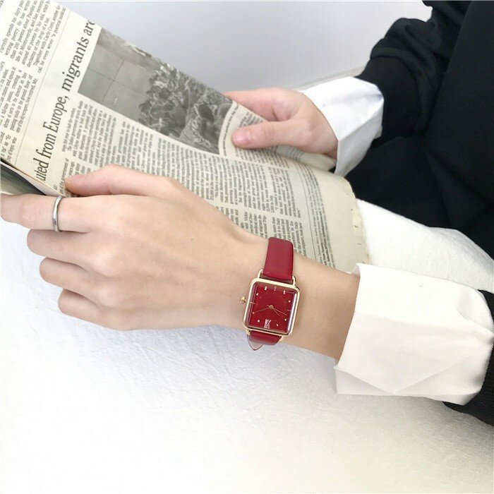 Relógio de quartzo feminino com cinto, Comércio exterior, moda popular