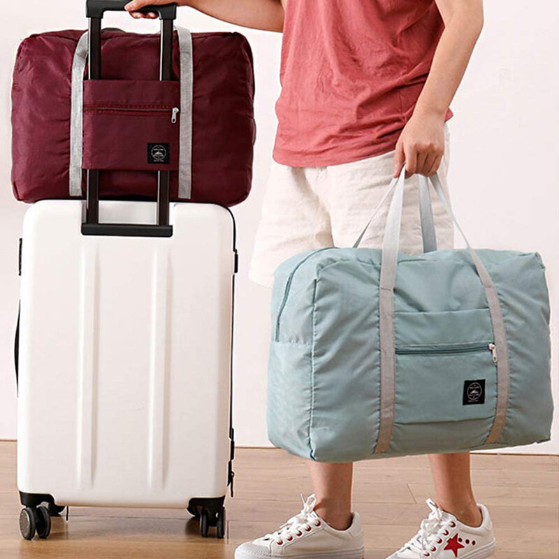 남녀공용 나일론 접이식 여행 가방, 대용량 가방, 수하물 정리함, 방수 핸드백, 남성 여행 가방, 최신