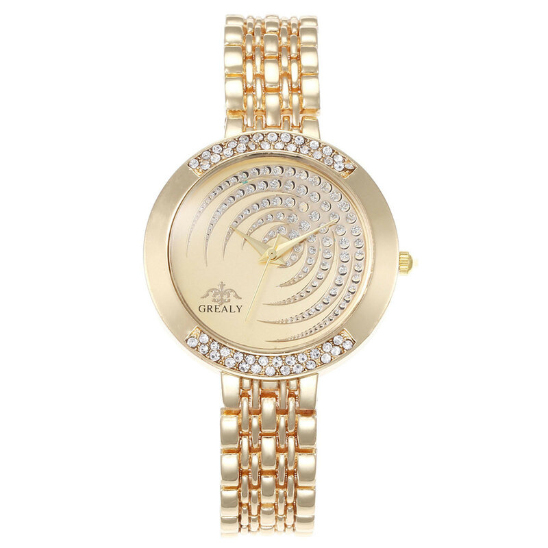 Ensemble de ceinture en maille d'acier allié pour dames, montre britannique en diamant, montre de luxe élégante, accessoires de haute qualité, 138