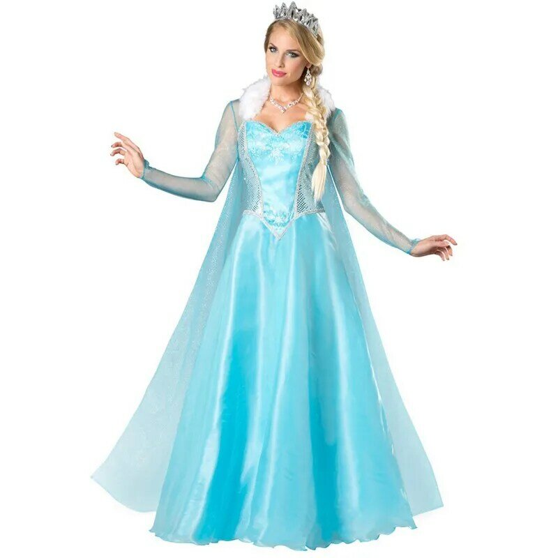 Film Schnee Königin Halloween Kostüm Erwachsene Elsa Cosplay Phantasie Kleid