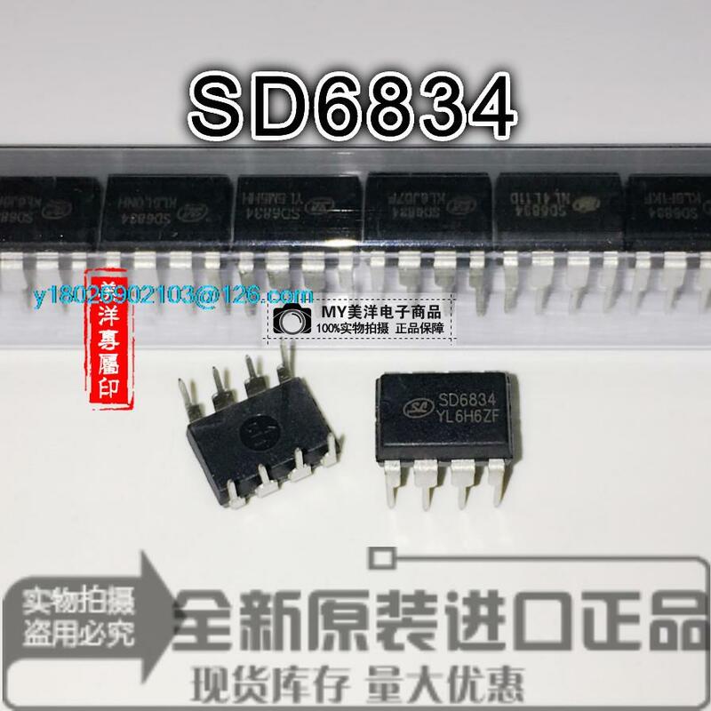 LED DIP-8 전원 공급 장치 칩 IC, SD6834 SD6834B, 20 개/몫
