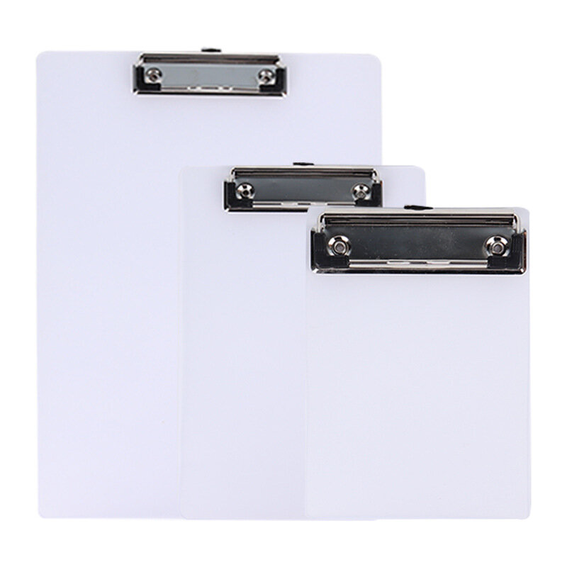 A4 Clip Board Plastics Writing Pad Folder Paper Office Supplies Organizer Clipboard Storage Box Document Pad Paper Holder