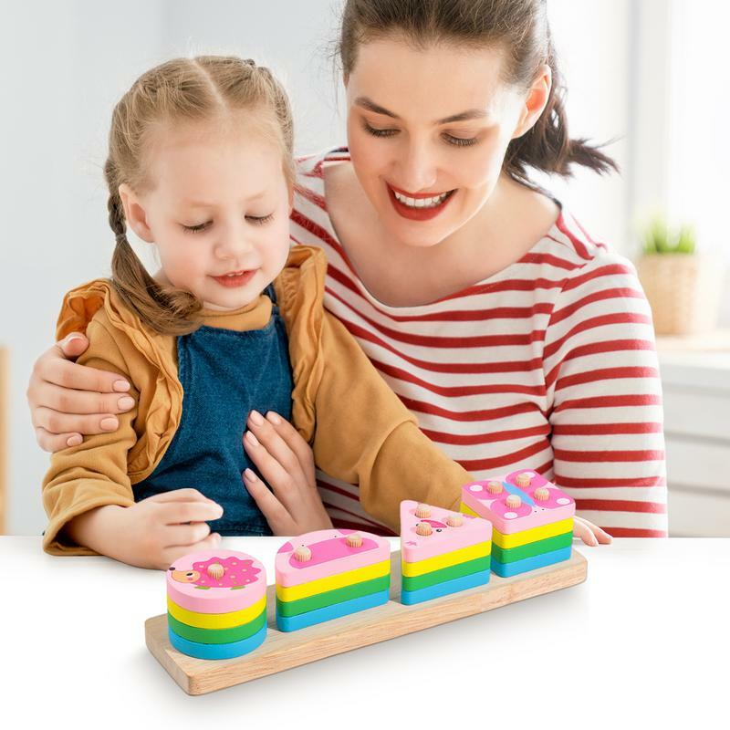 Giocattoli impilabili per bambini 17 pezzi giocattoli educativi impilabili giocattoli per bambini sicuri giocattoli Montessori per lo sviluppo per il divertimento del regalo di compleanno a casa