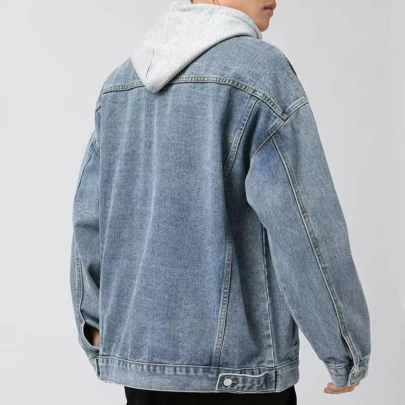 New Fashion Leisure Style Denim Coat Men's Loose and Handsome Versatile Spring and Autumn Outwear Jacket