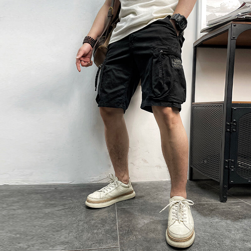Celana Pendek Kargo Kamuflase Saku Klasik Kasual Baru Musim Panas Pria 2022 Celana Pendek Katun Kepar Mode Pakaian Luar Pria