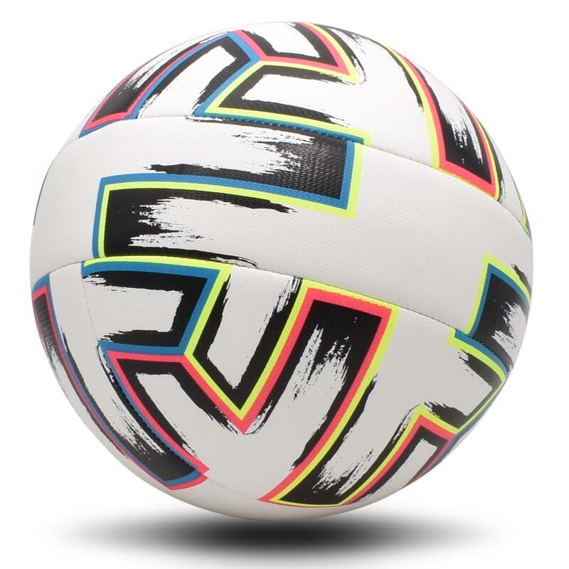 Balón de fútbol de tamaño estándar 5, pelota de fútbol cosida a máquina, balón de fútbol de PU, Balón de entrenamiento de partido de liga deportiva al aire libre