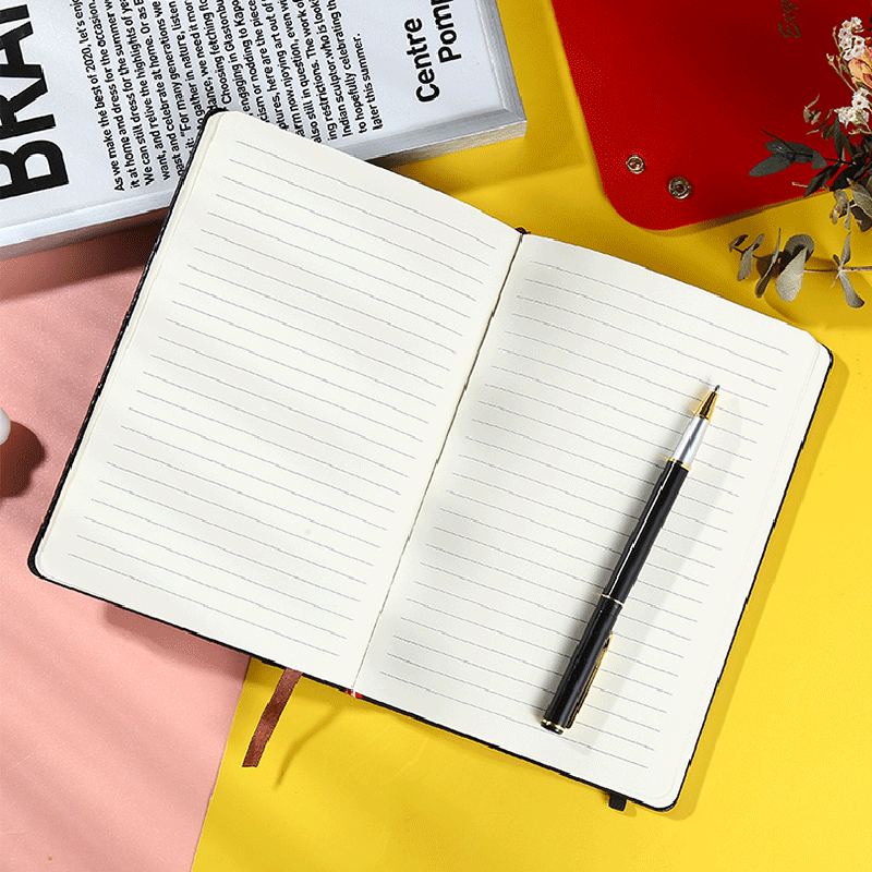A5 A6 Red Blue Elastic Binding Creative Business Office Notebook Book Student Diary Notepad Office Stationery