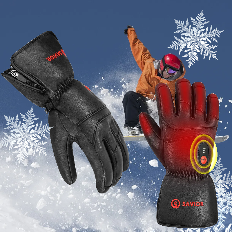 Gants thermiques électriques en cuir pu hiver Ski isolation thermique coton gants auto - échauffants rechargeables gants thermiques électriques M, f
