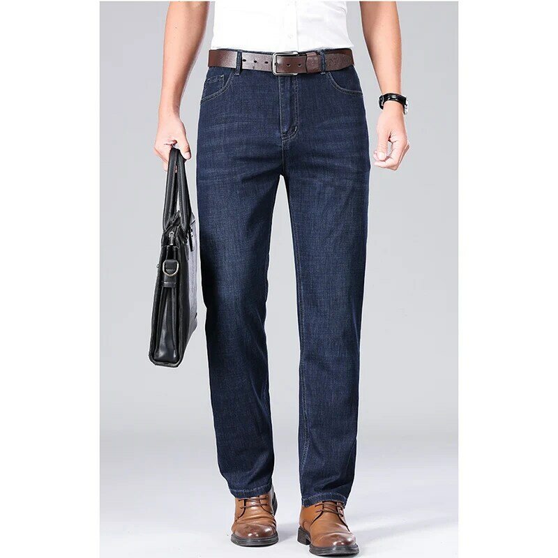 Jeans reto monocromático masculino, calça de botão de zíper, roupa solta, que combina com tudo, casual, primavera, verão, novo, moda, 2022