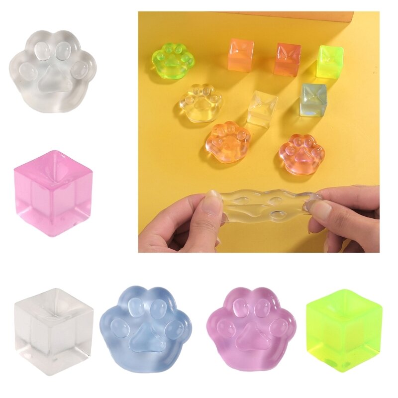 Squeeze Toy TPR Squishy Ice Cube Soft Stress Relief Vent Toy Party Favor Pressure Release Toy ADD Decompress Toy