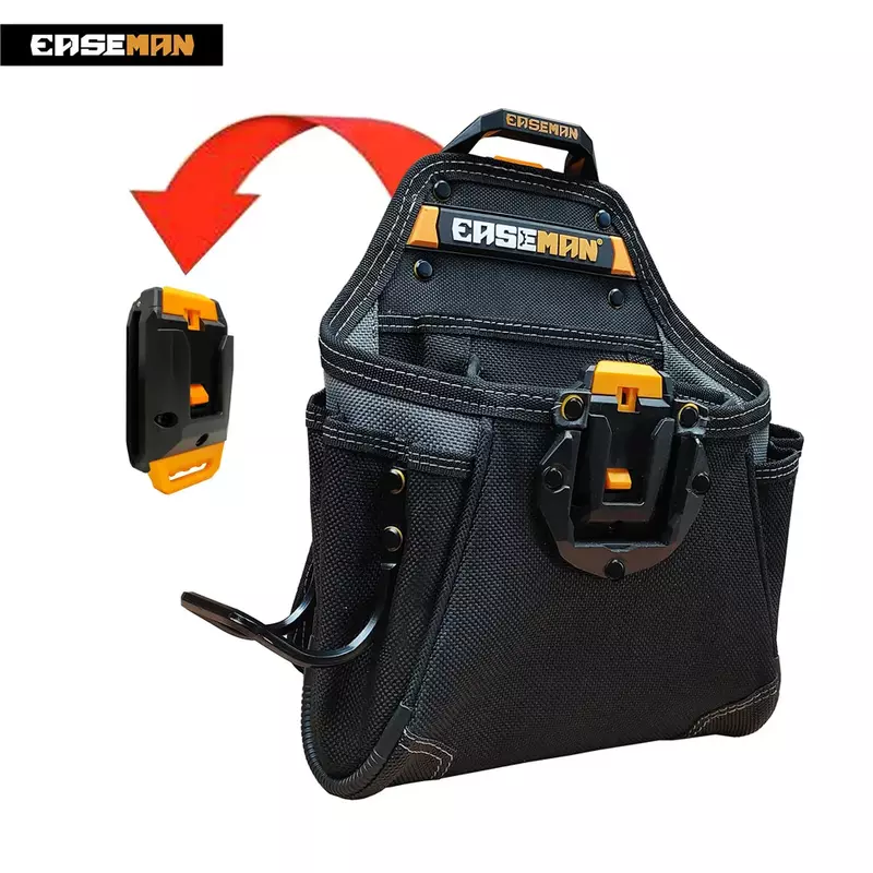 High-quality EASEMAN Tool Belt Bag Heavy Duty Empty Waterproof Tool Pouch with Quick-hook for Carpenters Electrician Man Gift