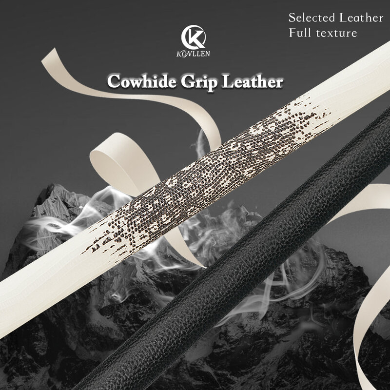 Konllen-envoltura de agarre de cuero para billar, accesorio de piel de lagarto impermeable y antideslizante, 325x100x0,6mm
