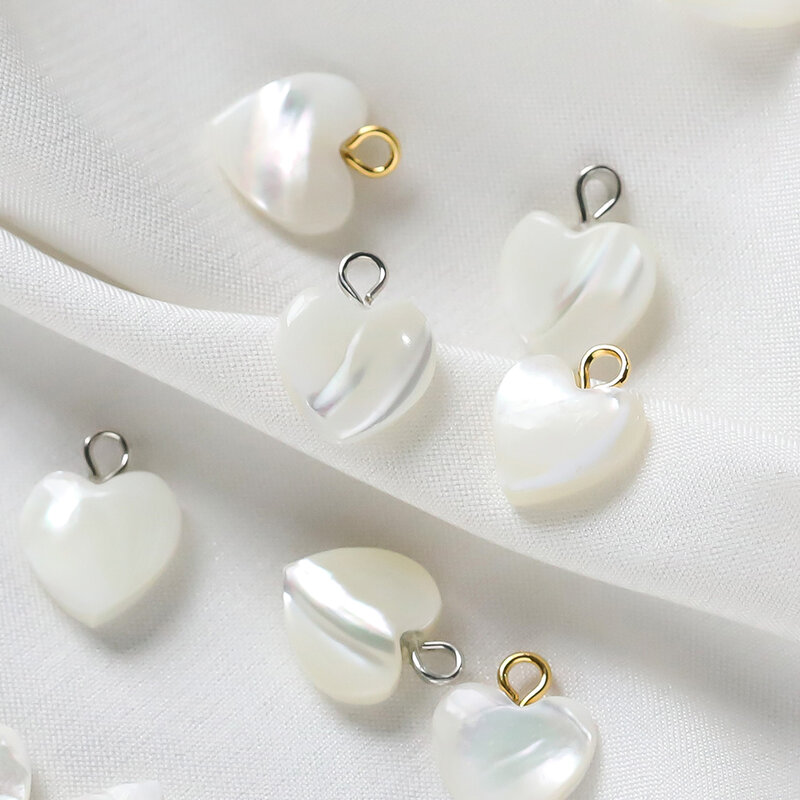 5 предметов / партия натуральных раковин подвески сердечные подвески Ожерелье серьги ключи подвеска DIY Ювелирные изделия