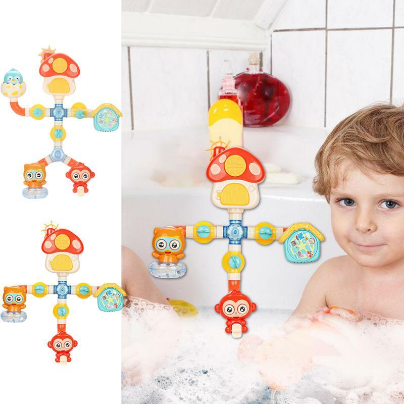 Animali giocattoli da bagno galleggiante doccia giocattolo giocattoli da bagno per bambini nuoto giocattolo a spruzzo d'acqua con potenti ventose per bambini giocattolo da bagno estivo