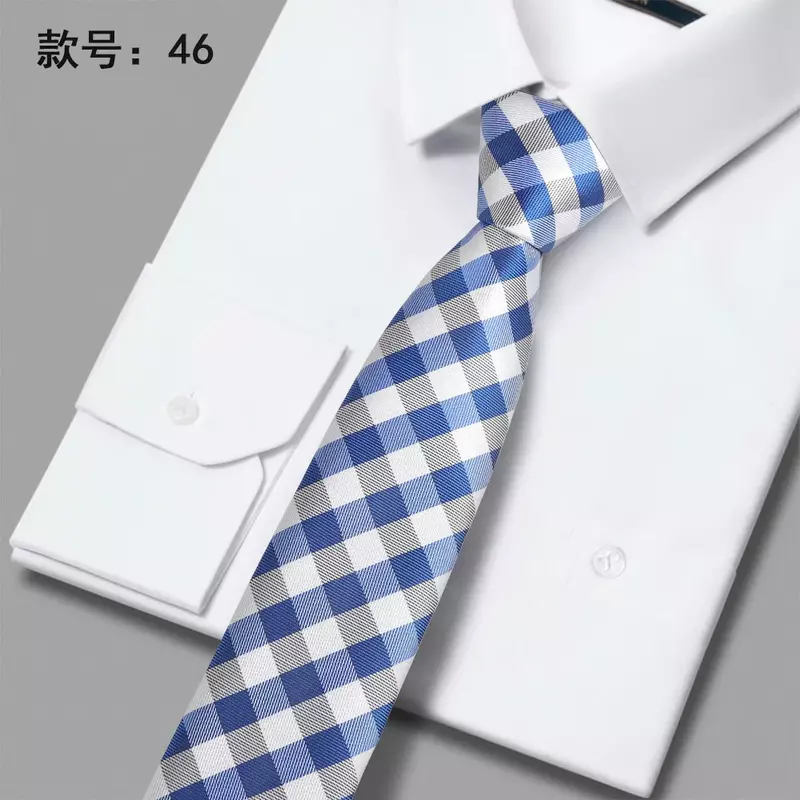 2023 New Polyester Silk 6cm Tie Men Business Leisure Polyester Silk Business Casual Tie