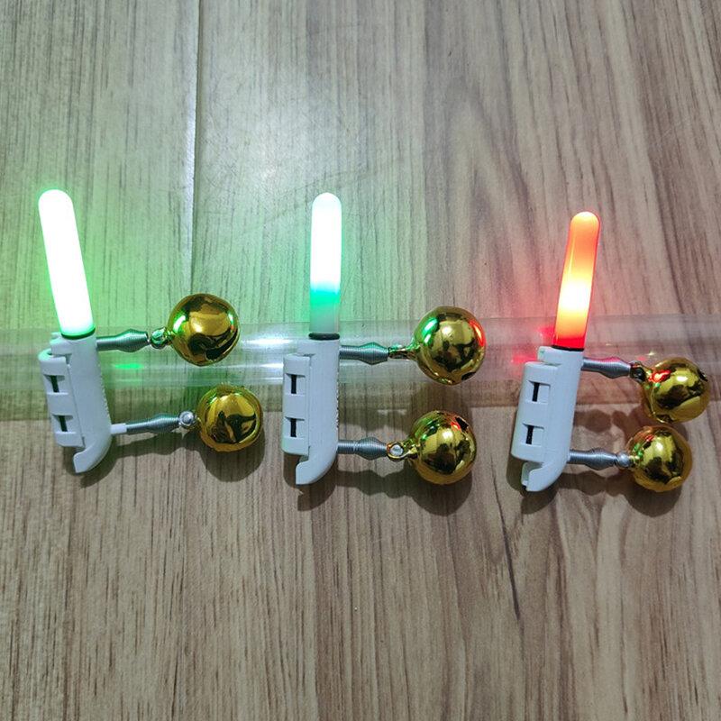 벨 더블 헤드 던지기 낚싯대, 전자 낚싯대, 발광 스틱, 플래시 LED, 탈착식 방수 야간 태클, 1 개