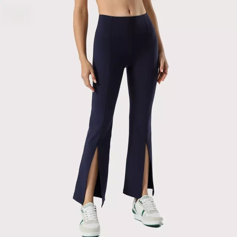 Pantaloni da Yoga da donna pantaloni da donna divisi svasati neri abbigliamento autunnale allenamento per esercizi di Yoga nuovi pantaloni sportivi Slim Fitness