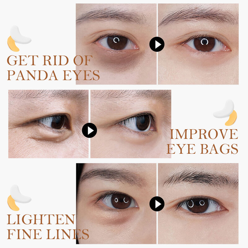 24-karatowe złote kryształowe maski na oczy kolagenowe ciemne koła usuwania nawilżającej skóry bezpieczne dla oczu plastry ponadczasowe maska żelowa ochraniacze na oczy 1 torebka = 1 para