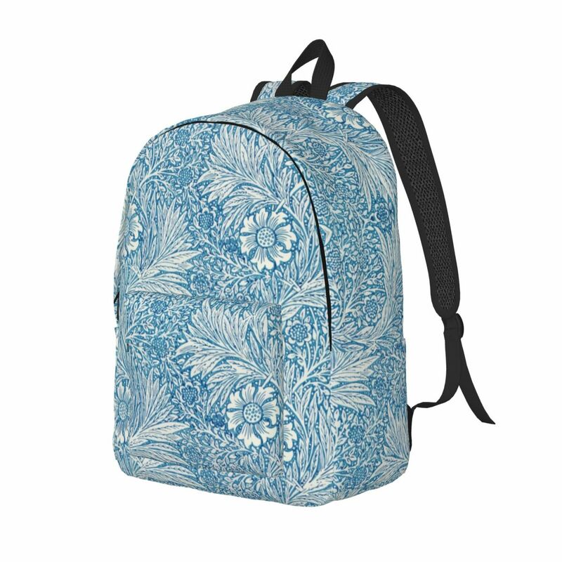 Marigold William Morris mochila infantil, mochila escolar para meninos e meninas, mochila de lona floral para pré-escolar, bolsa de viagem do jardim de infância