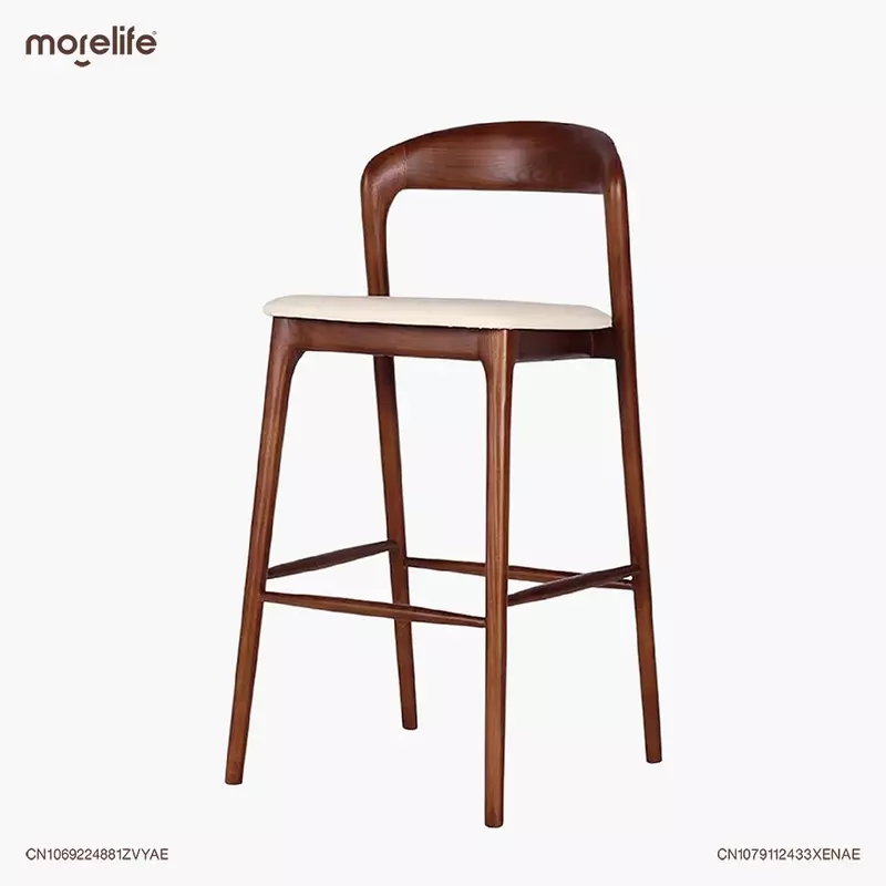 Nordic krzesła barowe z litego drewna chińskie drewno Toon/drewno tarasowe minimalistyczna wyspa domowa wysokie stołki stołek na ladę meble domowe