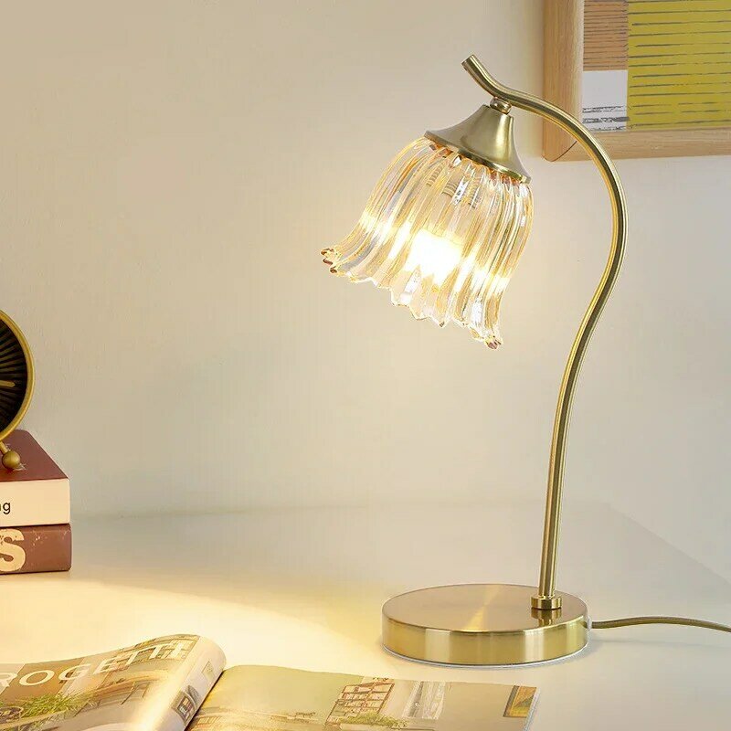 창의적인 꽃 호박 테이블 램프, 럭셔리 조명, 심플한 장식 책상 조명, 침실 침대 옆 거실 로맨틱 야간 램프