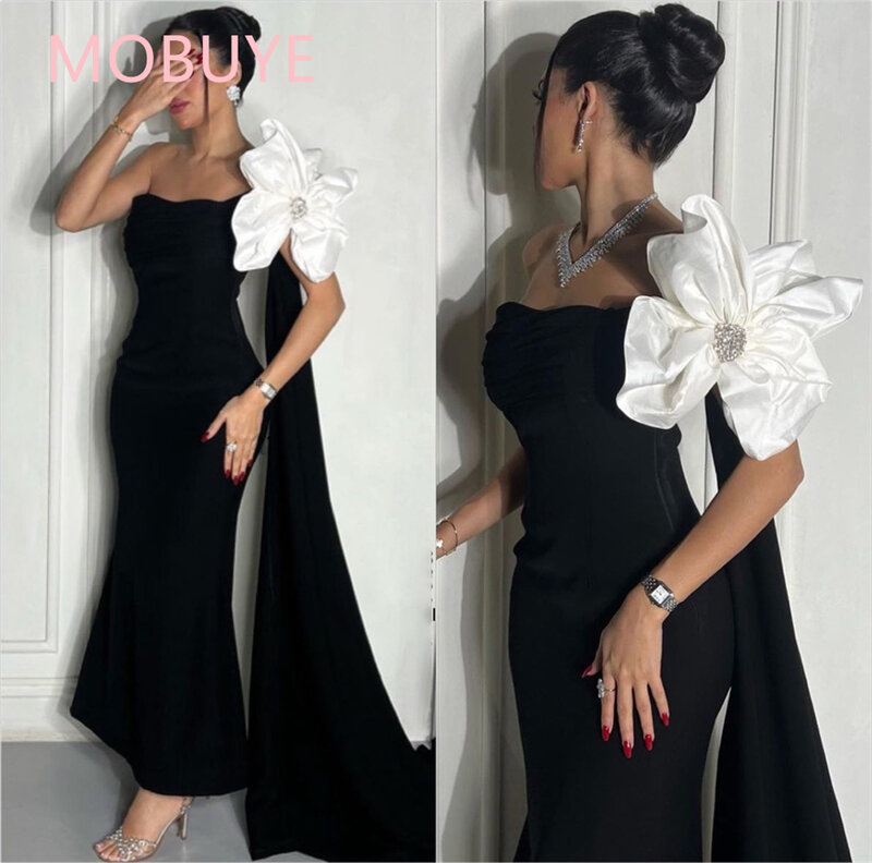 MOBUYE-Robe de Bal Arabe pour Femme, Manches Châle, Longueur Rinçage, Mode de Soirée Élégante, Dubaï, Une Initiée, 2024
