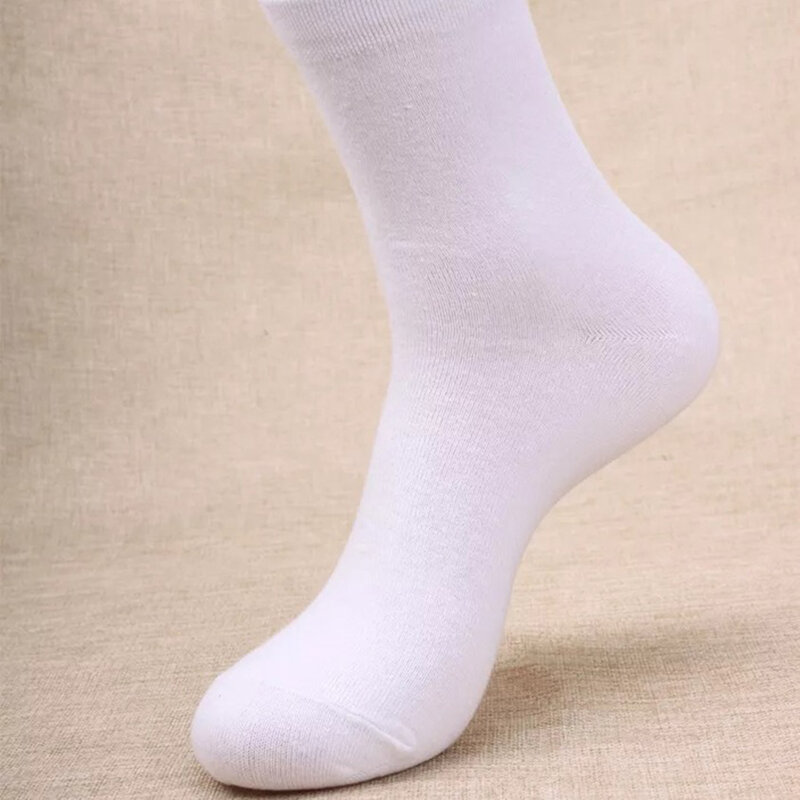 Kaus kaki uniseks Wanita Pria kaus kaki pergelangan kaki hitam putih abu-abu Wanita Pria kaus kaki warna polos kualitas tinggi kaus kaki pendek katun