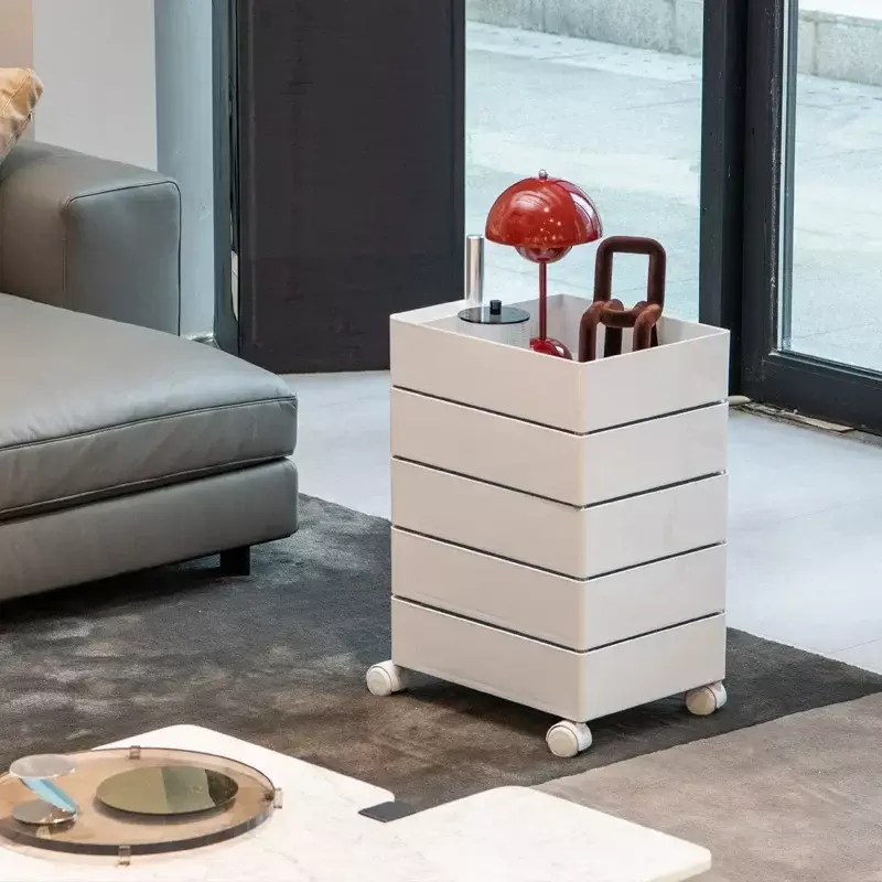 Шкаф для хранения с поворотом на 2023 градусов, подвижные тумбочки, современный скандинавский маленький прикроватный столик, Минималистичная мебель для дома на колесах