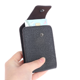 Tarjetero Unisex para hombre y mujer, bolsa de tarjetas de crédito, acordeón con broche sólido, billetera para tarjetas de identificación