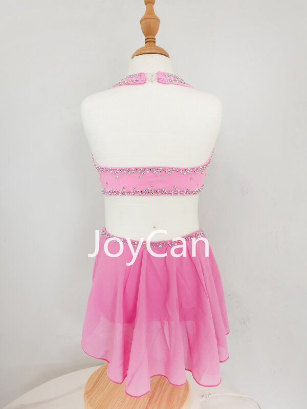 JoyCan-فستان رقص موسيقى الجاز الغنائي ، الزي الوردي ، ملابس الرقص القطبي ، تدريب أداء الفتيات