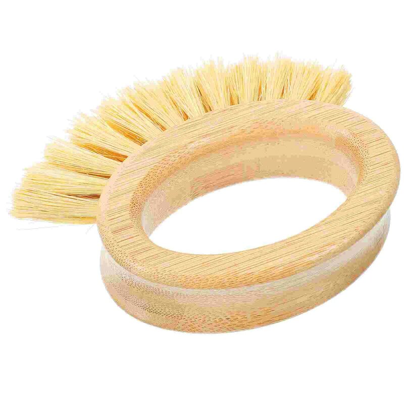 Бамбуковая щетка для бороды, парикмахерские щетки, маленький парикмахерский Мужской деревянный с ручкой, аксессуары для бритья, мужской парикмахерский салон