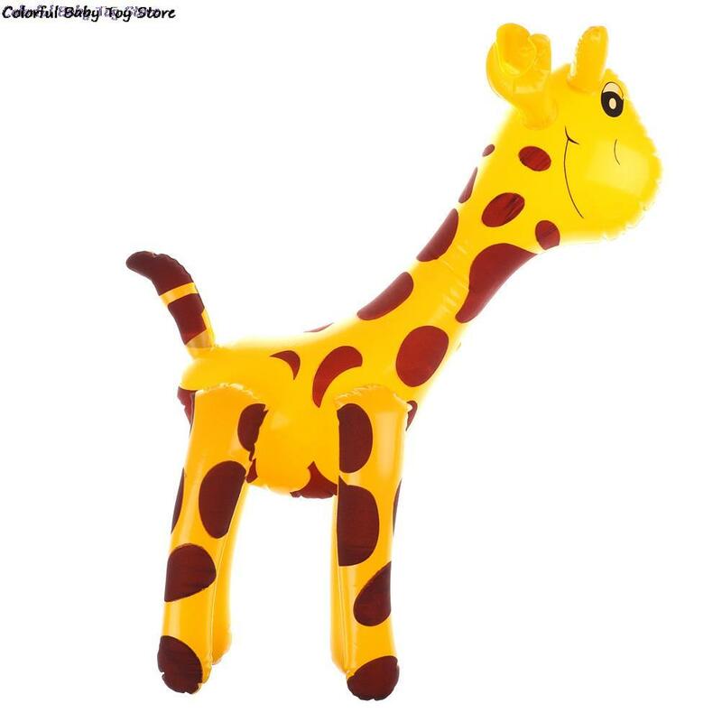 1pc Cartoon Deer/giraffa Animal Balloon Infaltable Outdoor Kids Garden Yard Toy PVC Anime spade gonfiabili giocattolo per bambini
