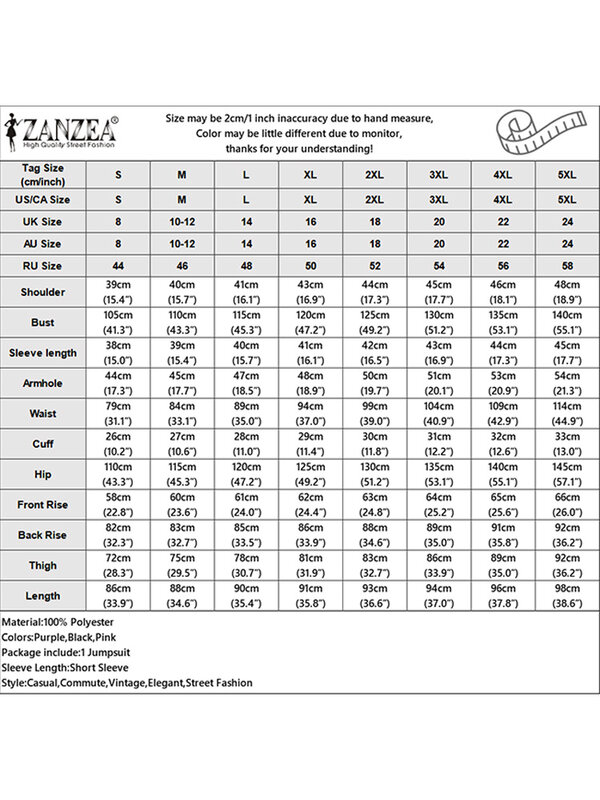 Zanzea Frauen Sommer Plissee Overalls Kurzarm V-Ausschnitt lässig kurze Spiel anzüge 2024 elegante lose einfarbige Knöpfe Overalls