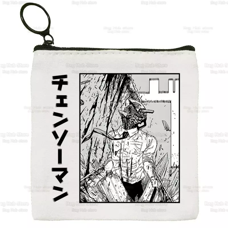 حقيبة قماشية برسومات منشار ، تصميم أنيمي ياباني ، قماش ماكسيما ، بسيط وعصري ، مانغا دينجي بوشيتا ، حقيبة تخزين