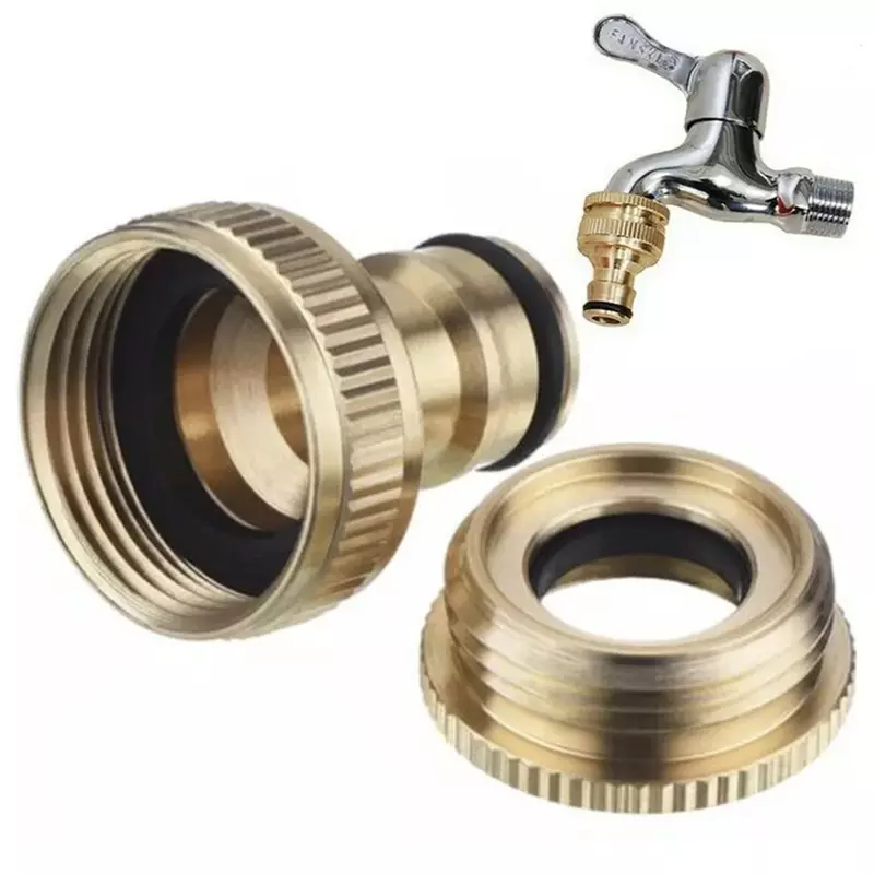 Brand New Connector Adaptor 3/4 1/2 Connection BRASS HOSE TAP Connector Faucet Golden Tools Pressure Washer Hose