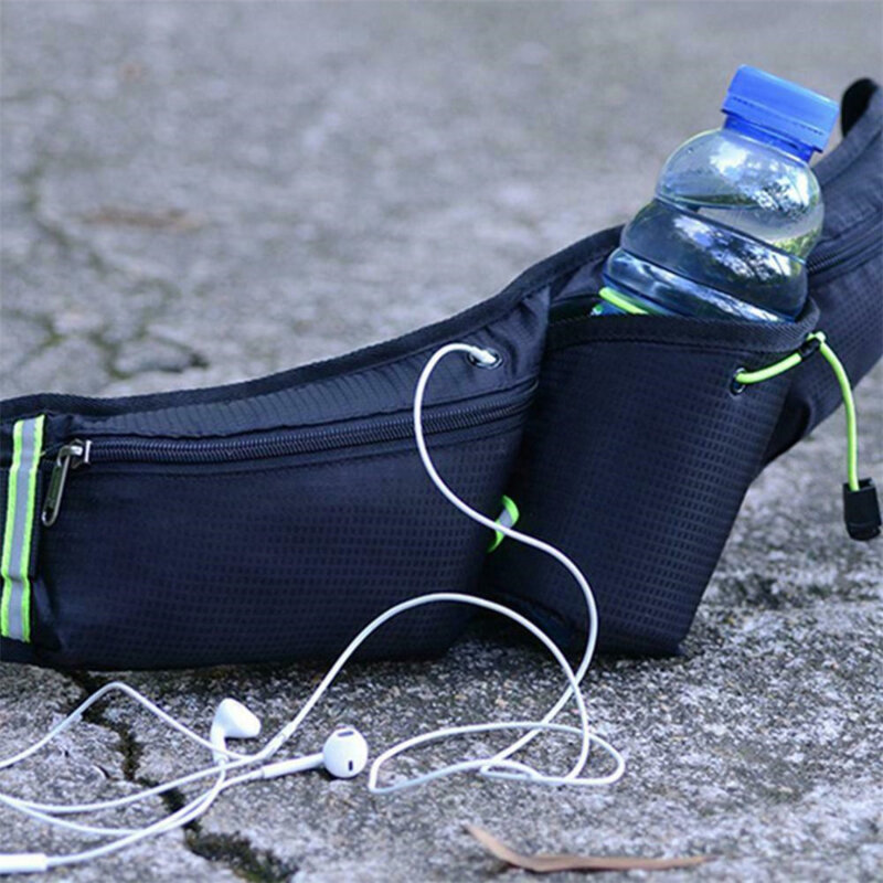 Unisex Sports Water Bottle Hip Waist Pack Waterproof Running Climbing Money Waist Bag Mobile Phone Bag Motorcycle Fanny Pack