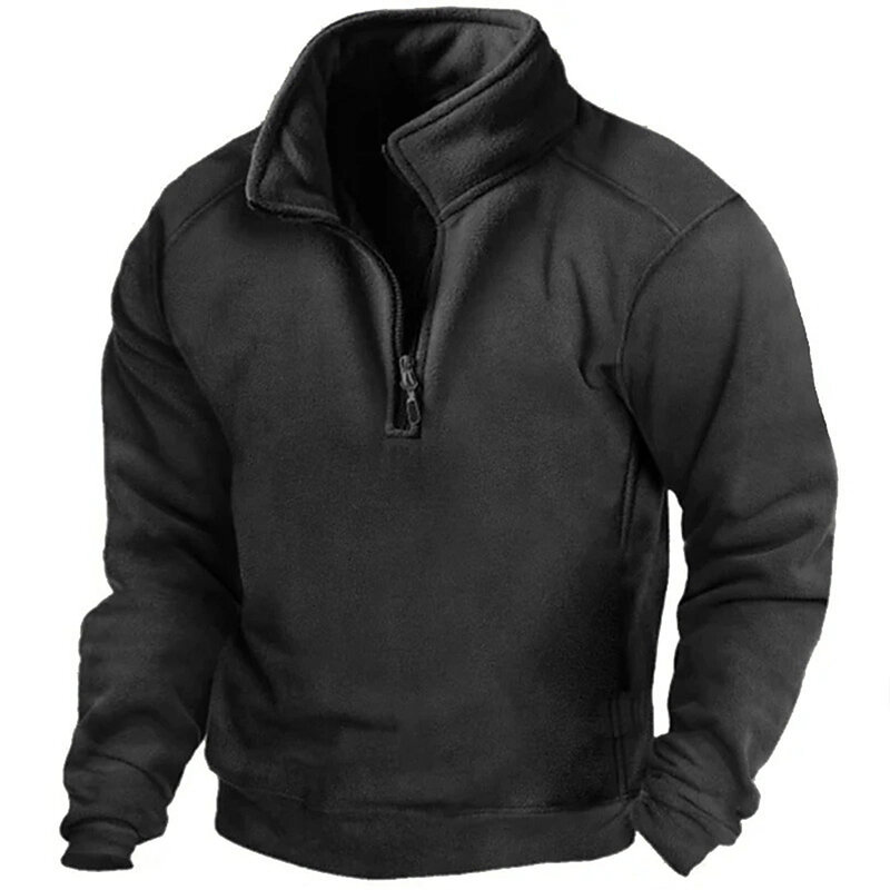 Neue Herbst Herren Sweatshirt Half Pull Kette V-Ausschnitt Langarm Pullover Outdoor Casual Sweatshirts Tops Herren Kleidung