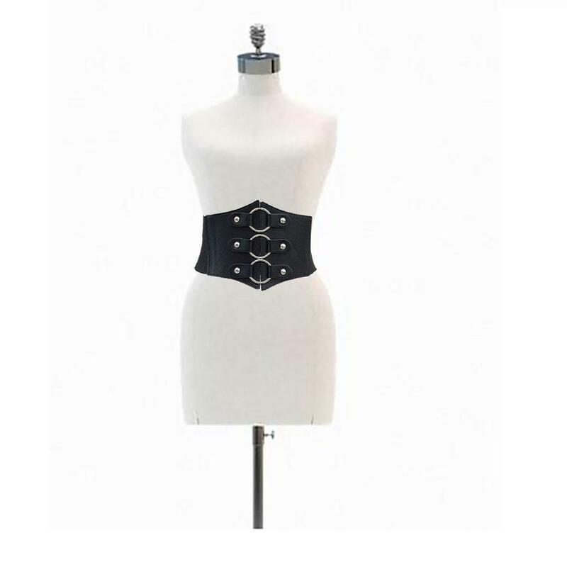Cinturón de cintura para mujer, hebilla elástica, moda informal, vestido de decoraciones femeninas