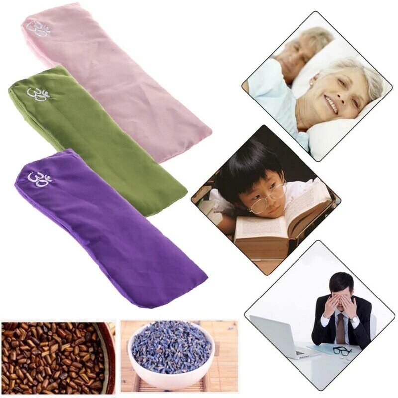 Подушка для глаз для йоги, шелковая расслабляющая маска с семенами кассии и лаванды, ароматерапия