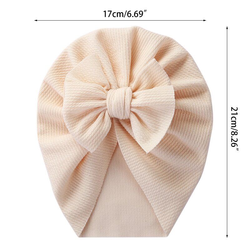 Chapeau bébé avec nœuds mignons, Bonnet à nœud Floral, couvre-chef pour nouveau-né, en coton doux, couleur unie, couvre-chef