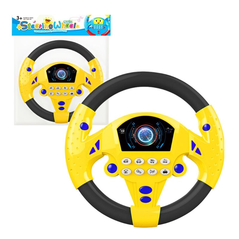 Volante pequeño, juguete para regalo, orientado a dirigir el volante interactivo, juguete portátil de simulación para jugar,